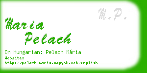maria pelach business card